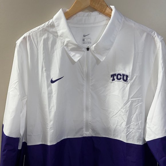 Nike Elite On Field TCU Horned Frogs Pullover Jacket Mens CQ5130-100 NEW - Picture 2 of 9